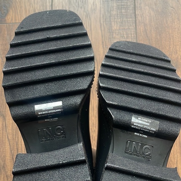 INC boots woman black zipper EVERETT ZIPPER OUTDOOR RAIN heeled BOOT New Size 10 - Picture 6 of 7